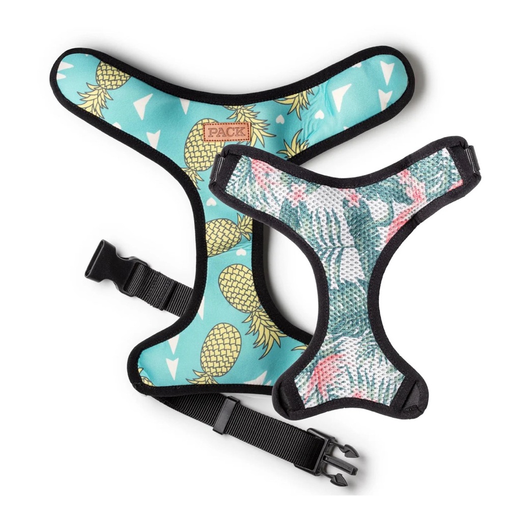 Pineapple Print Pack leash collar and harness combo - Picture 9 of 10